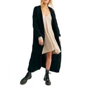 🖤Free People | Rich Knit Black Cardigan Duster!!